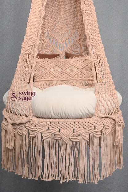 Beige single seater hanging chair - Swing Saga