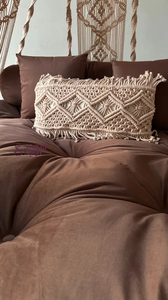 Peach Clay  Macrame Bed Swing - Swing Saga