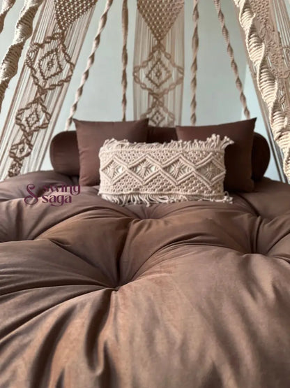 Peach Clay  Macrame Bed Swing - Swing Saga