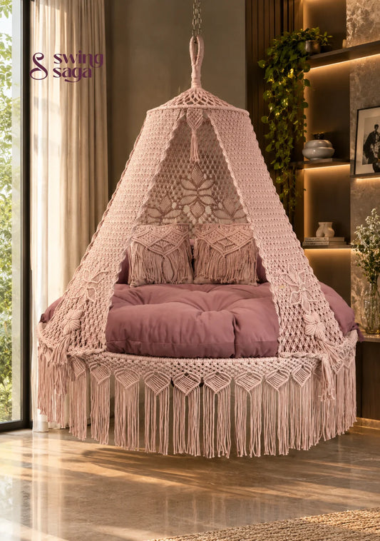 Lush lux 70 with Bed Swing - With 3D Design / Lush Lux Pink