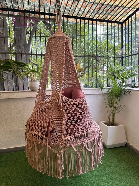Lush Lux Pink single seater hanging chair - Swing Saga