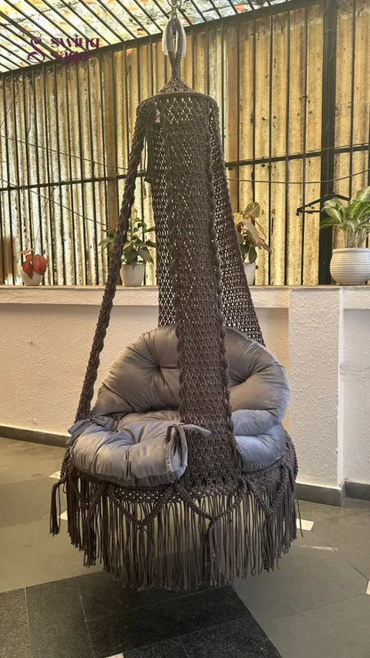 Dark Grey single seater hanging chair - Swing Saga