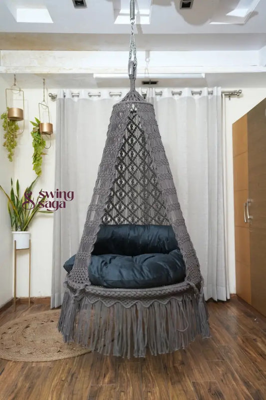 Dark Grey single seater hanging chair - Swing Saga