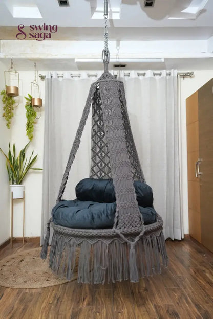 Dark Grey single seater hanging chair - Swing Saga