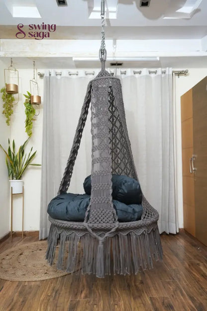 Dark Grey single seater hanging chair - Swing Saga