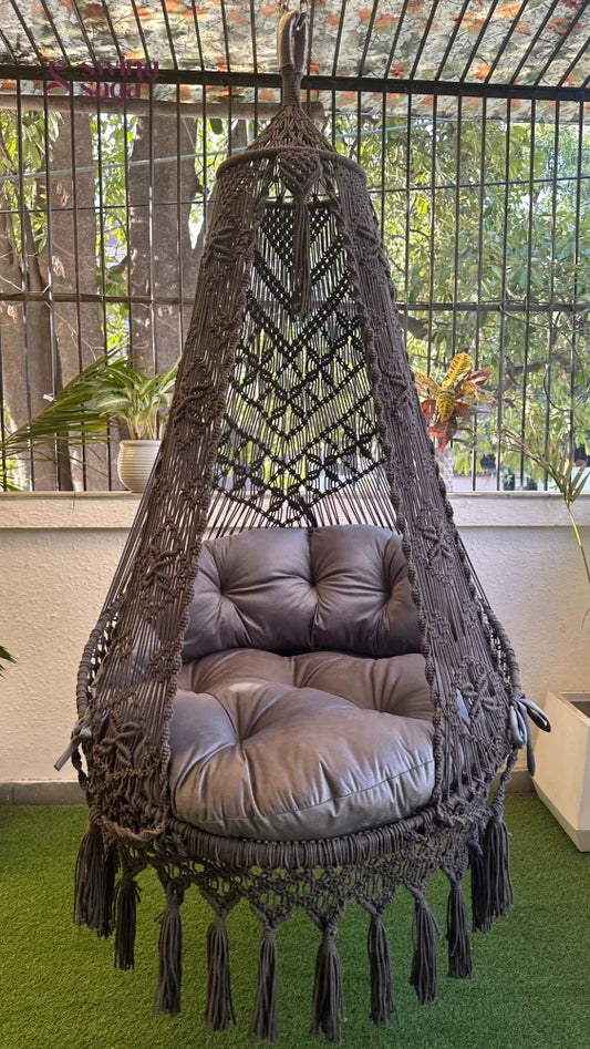 Dark Grey single seater hanging chair - Swing Saga