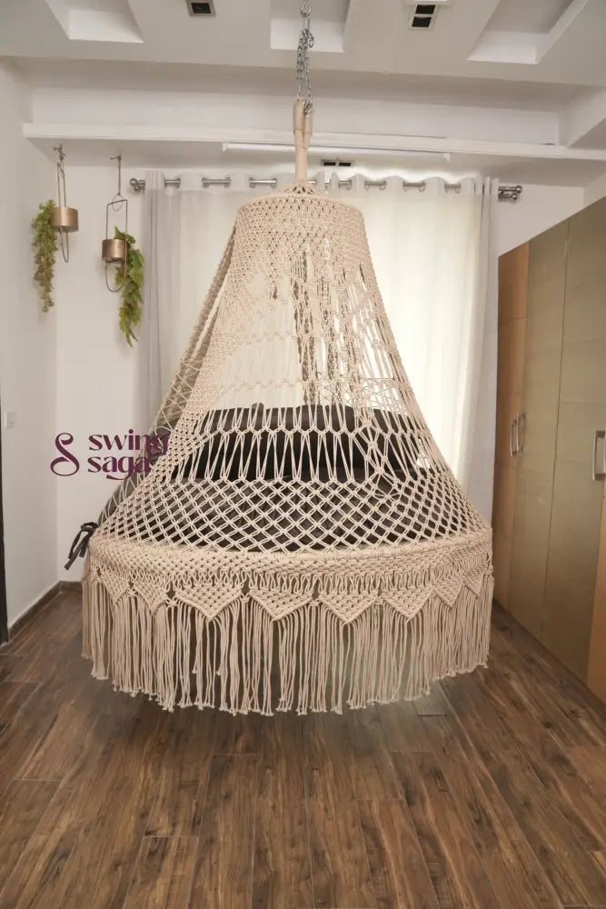  Toffee Peach  Macrame Bed Swing - Swing Saga