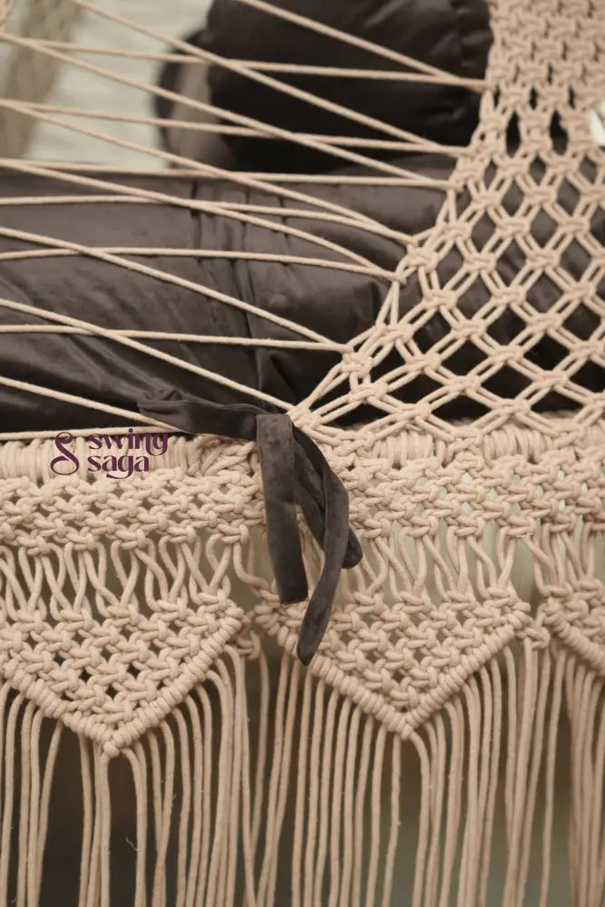  Toffee Peach  Macrame Bed Swing - Swing Saga
