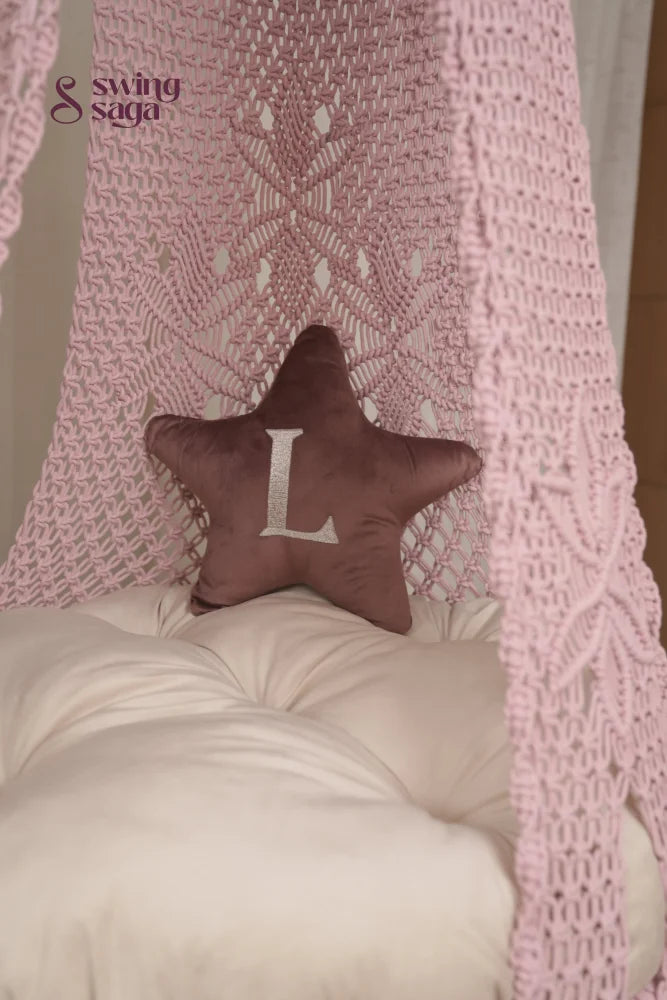 Pink single seater hanging chair - Swing Saga 