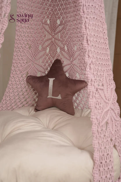 Pink single seater hanging chair - Swing Saga 