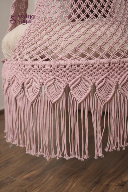 Pink single seater hanging chair - Swing Saga 