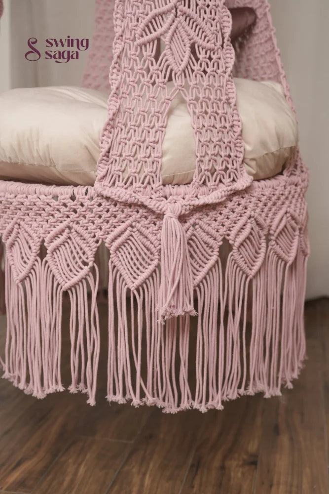 Pink single seater hanging chair - Swing Saga 