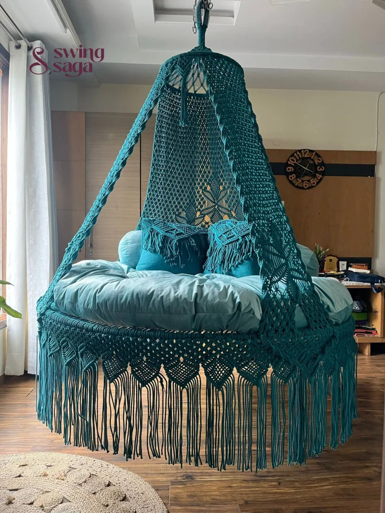 Deep Ocean Teal Bed Swing 60 Inches / Blue