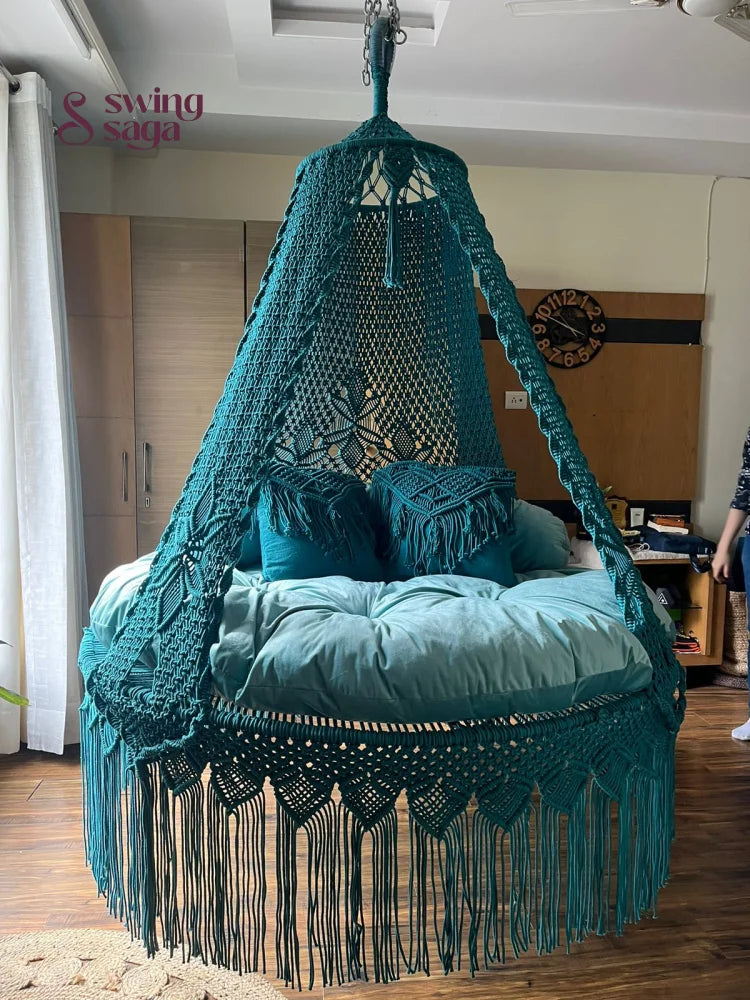 Deep Ocean Teal Bed Swing
