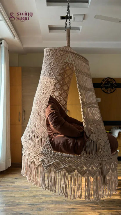 Toffee Peach Double seater hanging chair - Swing Saga