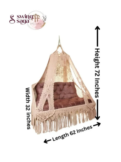 Lush Lux macrame sofa swing - Swing Saga