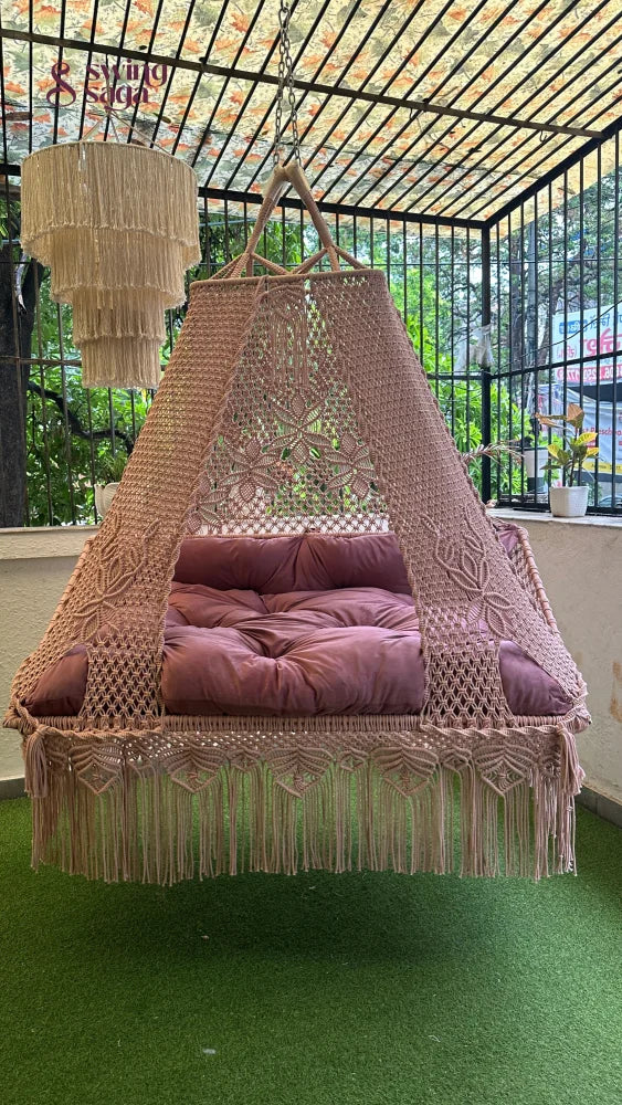 Lush Lux macrame sofa swing - Swing Saga