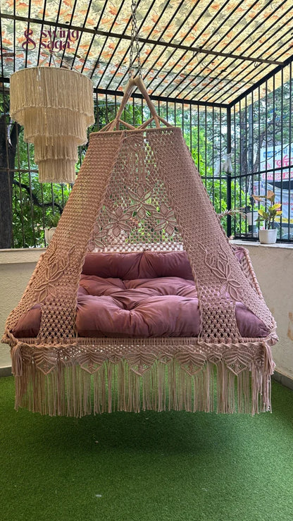 Lush Lux macrame sofa swing - Swing Saga