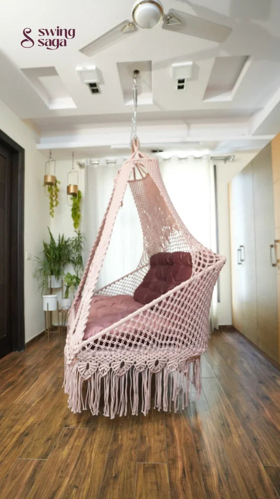 Lush Lux macrame sofa swing - Swing Saga