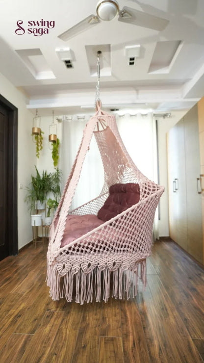 Lush Lux macrame sofa swing - Swing Saga