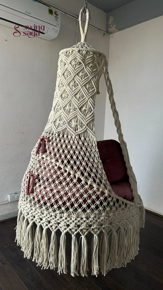 White single seater hanging chair - Swing Saga