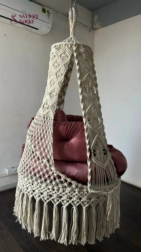 White single seater hanging chair - Swing Saga
