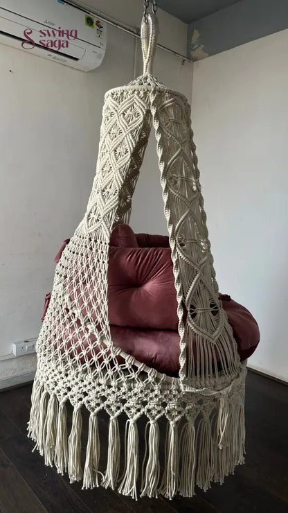 White single seater hanging chair - Swing Saga