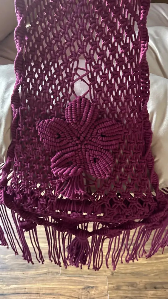 Magenta Pink  Macrame Bed Swing - Swing Saga