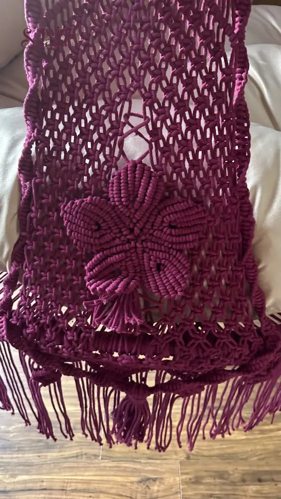 Magenta Pink  Macrame Bed Swing - Swing Saga