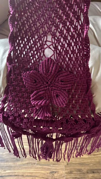 Magenta Pink  Macrame Bed Swing - Swing Saga
