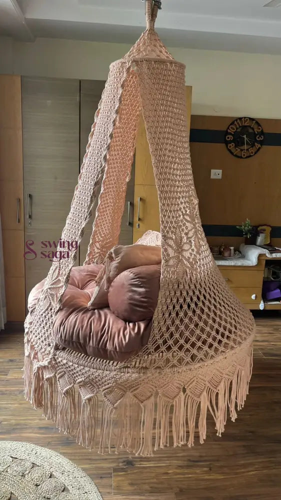 Toffee Peach Double seater hanging chair - Swing Saga