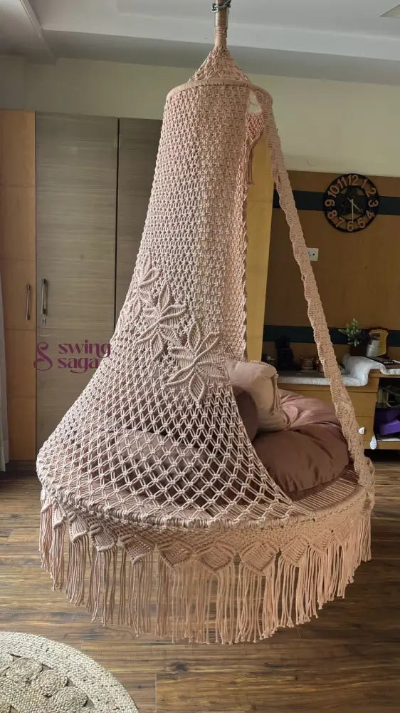 Toffee Peach Double seater hanging chair - Swing Saga