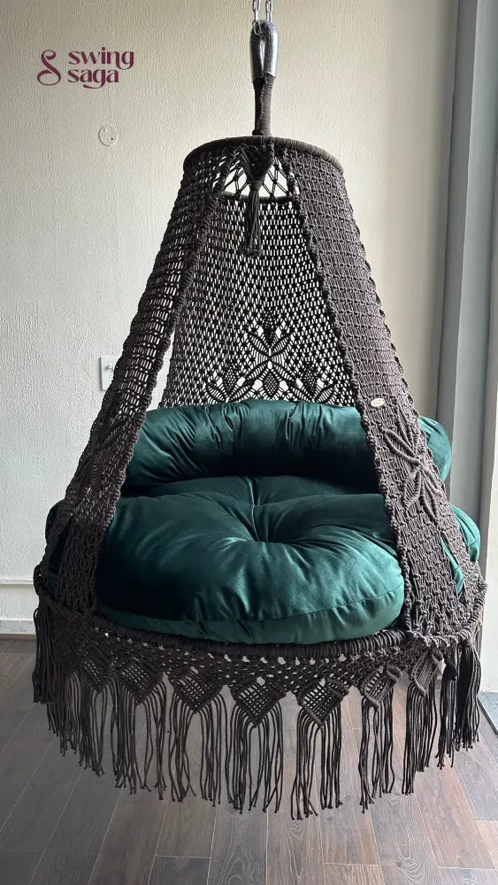 Mocha Brown Double seater hanging chair - Swing Saga