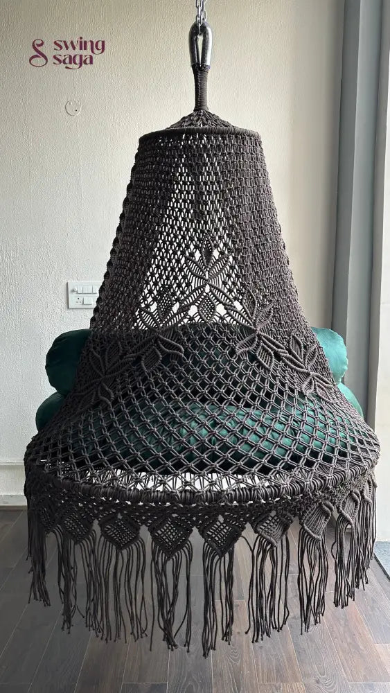Mocha Brown Double seater hanging chair - Swing Saga