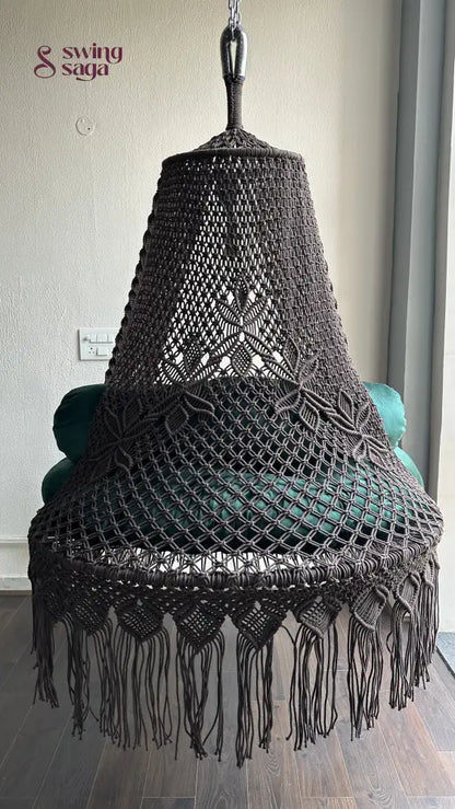 Mocha Brown Double seater hanging chair - Swing Saga