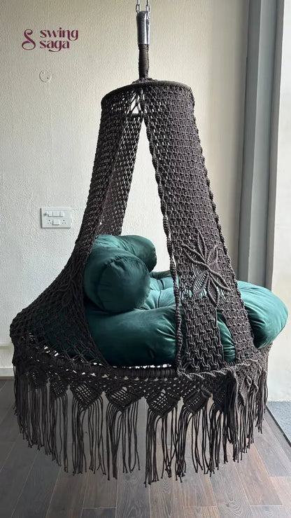Mocha Brown Double seater hanging chair - Swing Saga