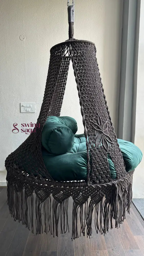 Mocha Brown Double seater hanging chair - Swing Saga