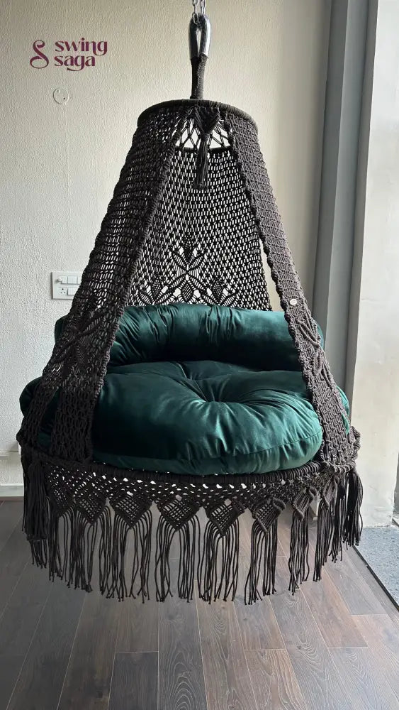Mocha Brown Double seater hanging chair - Swing Saga