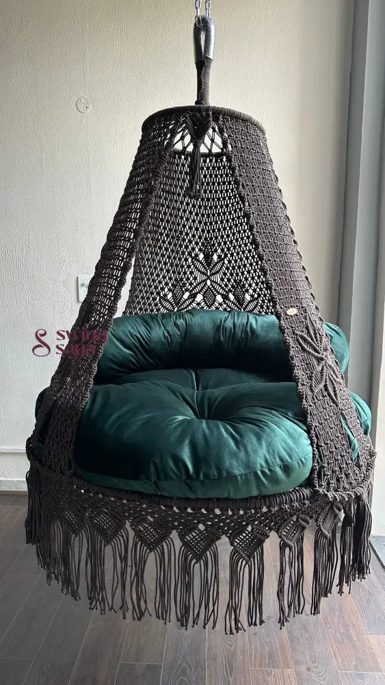 Mocha Brown Double seater hanging chair - Swing Saga