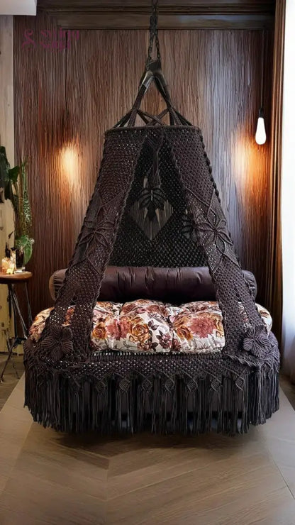 Mocha Brown Double seater hanging chair - Swing Saga