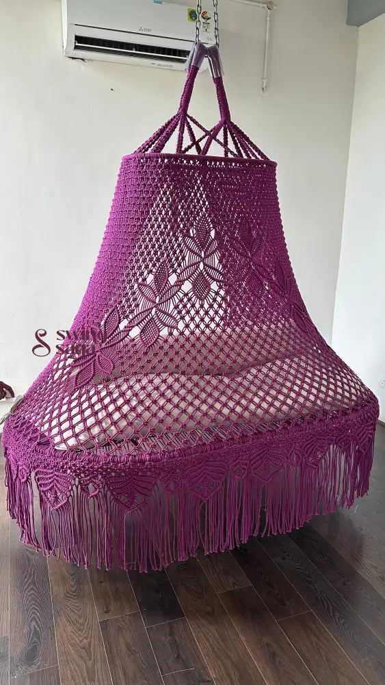 Orchid macrame sofa swing - Swing Saga