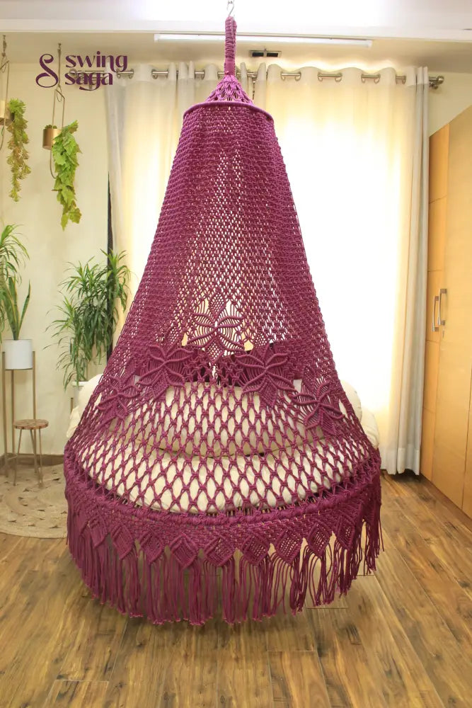 Magenta Pink Double seater hanging chair - Swing Saga