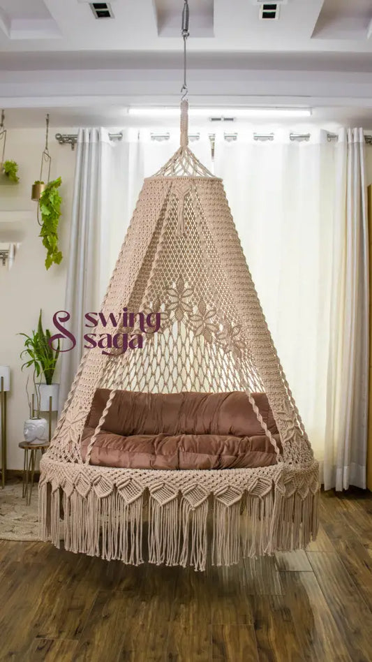 Maktub Dual Seater Swing 50 Inches / Toffee Peach Brown