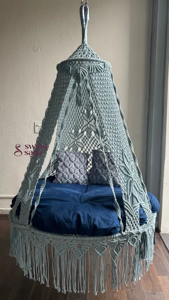 Ice Blue Double seater hanging chair - Swing Saga