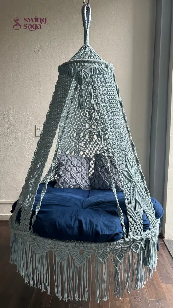 Ice Blue Double seater hanging chair - Swing Saga