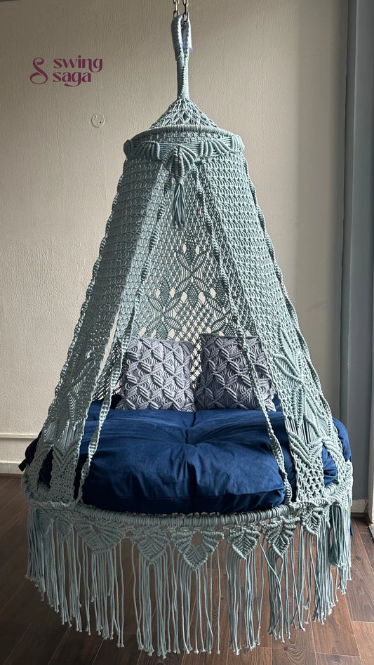 Ice Blue Double seater hanging chair - Swing Saga