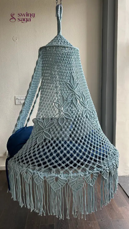 Ice Blue Double seater hanging chair - Swing Saga