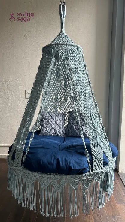 Ice Blue Double seater hanging chair - Swing Saga