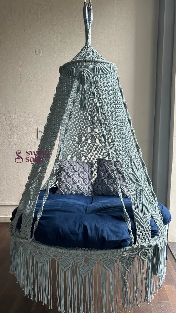 Ice Blue Double seater hanging chair - Swing Saga