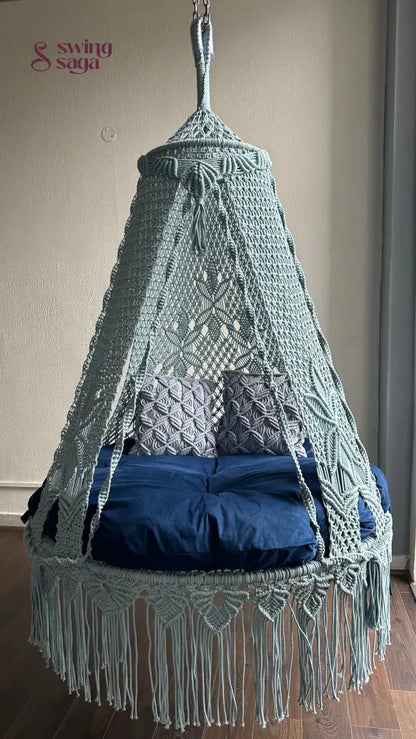 Ice Blue Double seater hanging chair - Swing Saga